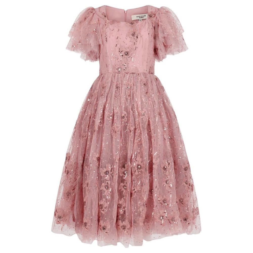 JessaKae Eloise Blush Embroidered Dress Best Glinda Dress